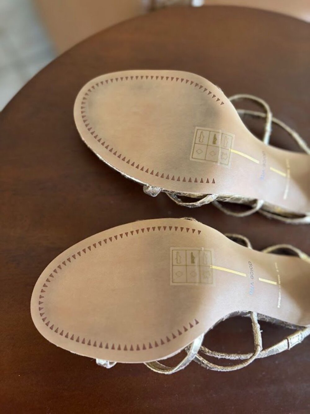 Dolce Vita Women's Linzy Florette Leather Rose Dress Sandals Size 9 - Picture 13 of 15